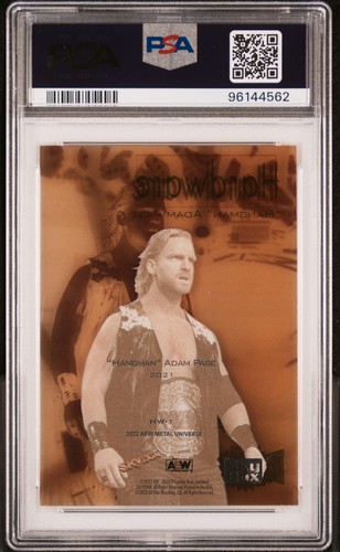 2022 AEW METAL HANGMAN ADAM PAGE HARDWARE ACETATE  PSA 10 POP1 - Picture 2 of 2
