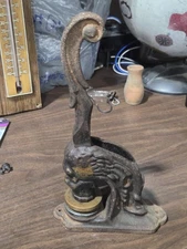 Antique Victorian cast iron LION Notaryl stamp Proctor Manufactoring Co. N.Y.