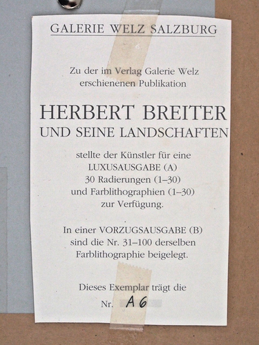 Farblithographie Herbert Breiter 6/100 signiert 1989. Aus der Vorzugsausgabe (B) - Picture 6 of 6