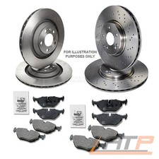 BREMSSCHEIBEN+BREMSBELÄGE BREMSKLÖTZE VORN+HI FÜR MERCEDES S-KLASSE W220 400 500