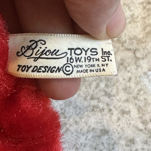 Bijou Toys Vtg Original 1950s Rubber Face SANTA Stocking Stuffer Zippered Pouch - Picture 5 of 7