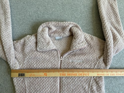 Columbia Jacket Women Small Pink Full Zip Fireside Sherpa Fleece Plush Pile Coat - Picture 6 of 9