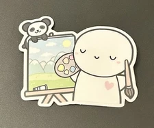 NEW The Coffee Monsterz Co. Artist Painter 🧑‍🎨 Emoti Sticker TCMC