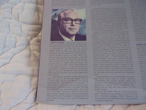 THE FANTASTIC FILM MUSIC OF ALBERT GLASSER LP NEW SCI-FI HORROR TV SOUNDTRACKS - Picture 4 of 11