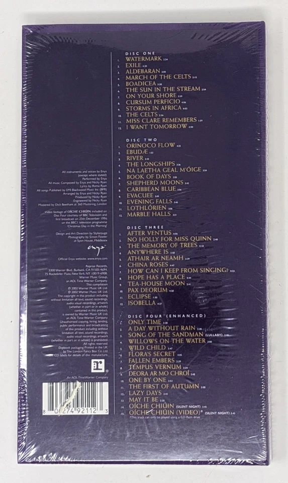 ENYA Only Time - The Collection 4-CD BOX Set 2002 w/HYPE Sticker - New Sealed - Image 2 of 2