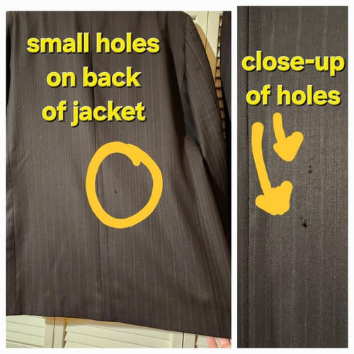Pronto Uomo Men's 46L Jacket 40x31 Pants Brown 100% Wool 2-Piece - Picture 9 of 15
