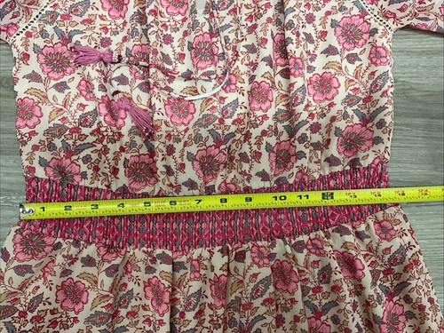 Love The Label Dress Womens M Tippy Border Long Sleeve Pink Floral Boho Western - Picture 9 of 16