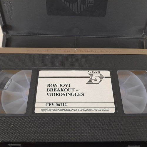 Bon Jovi Breakout Video Singles VHS Cassette Tape 1985 Channel 5 PAL Bonjovi - Picture 5 of 6
