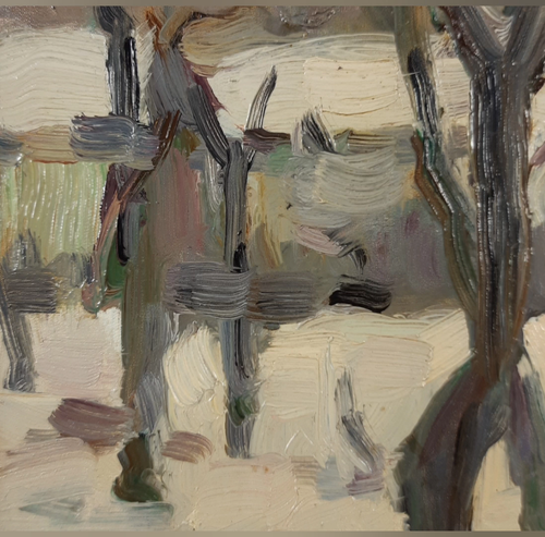 Silencio de invierno, pintura de paisaje vintage, escena de nieve, artista Kozlyanin - Vídeo 1 de 1