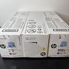 Lot de 3 cartouches de toner d'origine HP 202x Laserjet cyan-jaune-magenta neuves/scellées