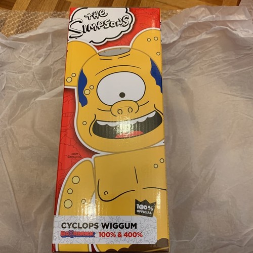 MEDICOM TOY BE@RBRICK CYCLOPS WIGGUM 100%&400% THE SIMPSONS Action Figure JAPAN - Picture 4 of 10