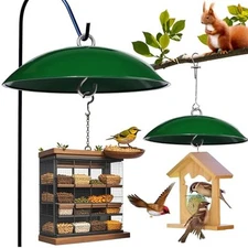 Hanging Squirrel Baffle for Bird Feeders,15.7-inch Metal Dome,Squirrel Proof, 