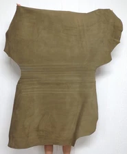 5-6 oz OLIVE CALF Leather Hide for Pouches Aprons Tool Roll Crafts Buckskin Gear
