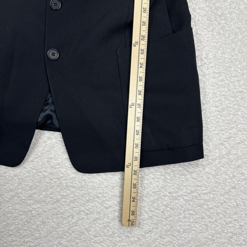 Blazer Giorgio Armani Mani Vintage Lana Virgen Talla 42 Bolsillos Negros Reg - Imagen 12 de 13