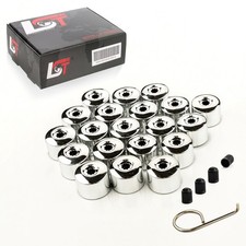 20x Radschraubenkappen Radmuttern 17 mm chromfarben für AUDI A1 A3 A5 A7 A8