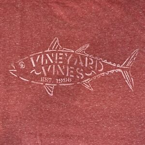 Vineyard-Vines-Men-s-S-S-Pocket-T-Shirt-Tuna-Stencil-Jetty-Red-Sz-L-NEW-TAGS