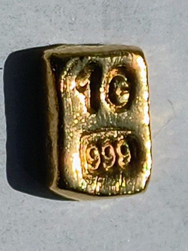 Barra de oro sólido de 24 quilates de 1 gramo 999,9 lingotes finos puros AU pepita no chatarra - Imagen 3 de 7
