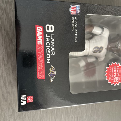 NIB NFL Game Changers Ravens Lamar Jackson 6" Collectible Figure Series 1 - Picture 2 of 8