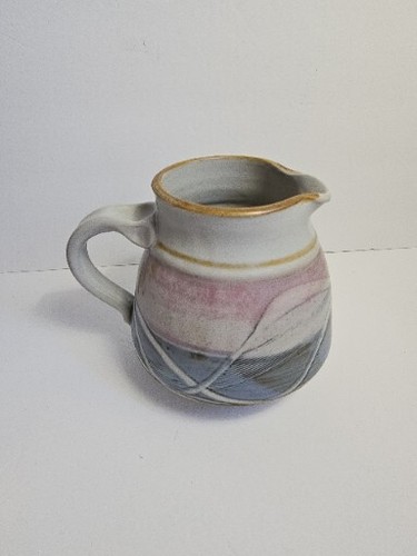 Brocca ceramica artistica studio vintage lanciata a mano artista in gres firmata  - Foto 1 di 14