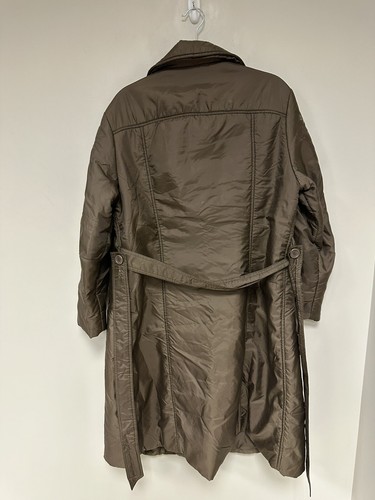 BROMLEIGH Vintage 70's Brown Puffer Jacket Belted Coat Sz large women's trench - Picture 7 of 7