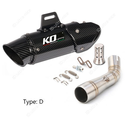 For Benelli Leoncino 250 TRK 251 Exhaust Tips 51mm Muffler Pipe Reserve Catalyst - Bild 8 von 9