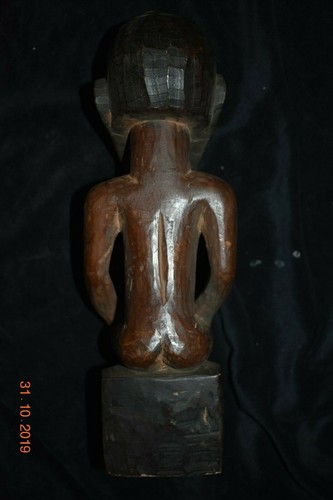 orig $499 BEMBE YOMBE FIGURE, beard, scars 1900S REAL 10" PROV. - Bild 3 von 3