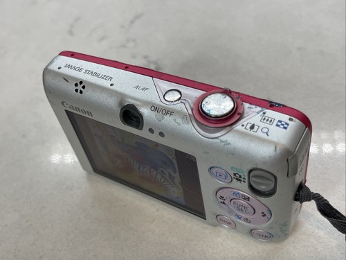 Canon PowerShot SD1200 IS Digital ELPH Camera Battery Charger Card PINK RARE HTF - Picture 20 of 20