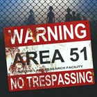 Warning AREA 51 Metal Tin Sign Man Cave Homewares Aliens UFO S4 Bar