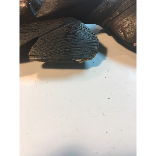 "Statua tribale africano scultura vintage intagliata statua in legno nero donna 13" - Foto 9 di 9