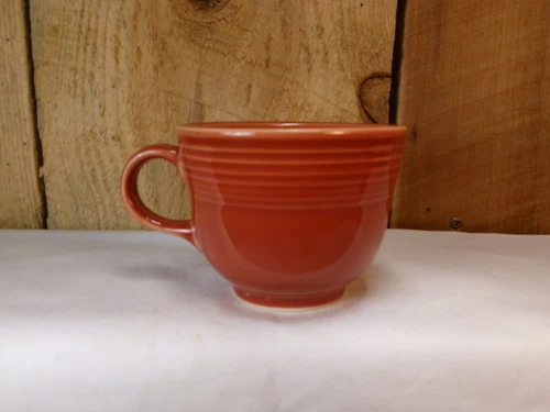 Vintage Homer Laughlin Fiesta Fiestaware Dark Orange Mug Tea Cup