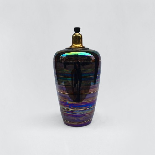 Iridescent Ceramic Table Lamp 1970s 1980s Vintage Italian Glazed - Picture 3 of 7