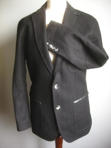 HUGO BOSS GIACCA LANA 36 blazer nero sfoderato leggero tessuto italiano estate - Foto 6 di 24