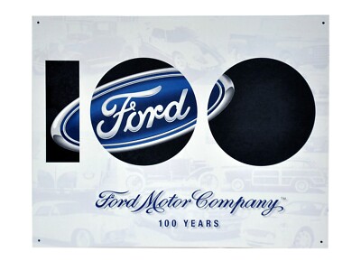 Ford Schild 30 x 40 cm groß USA Jubiläum 100 Jahre Motor Company Oval Logo *357
