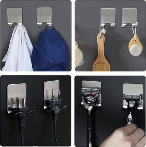 4-Pack Razor Holder for Shower Wall Heavy Duty Stainless Steel Bathroom Kitchen - Picture 6 of 8
