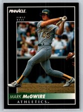 💎1992 Pinnacle Baseball #217 Mark McGwire - Oakland Athletics💎