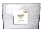 Art of the Weave 1000 TC Cotton Blend Sheet Set Feathers/Leaf Cal-King Grey $200