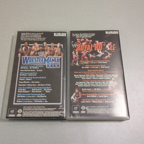 WWE WWF WRESTLEMANIA XIX 2003 WRESTLING & Royal Rumbke VHS VIDEO - Picture 4 of 8