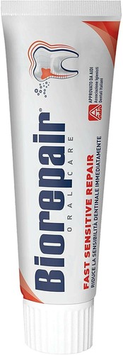 2 x Biorepair "Fast Sensitive Repair" Zahnpasta mit microRepair Neue Form 75 ml - Bild 2 von 7