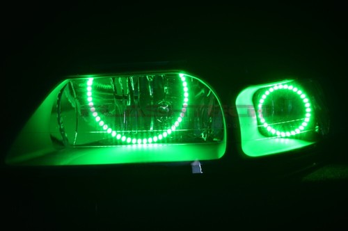 RGB Multi Color Angel Eye Headlight Halo kit for Ford Mustang 99-04 - Foto 7 di 11