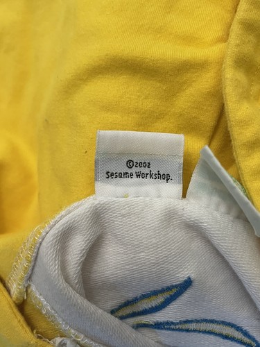 Big Bird Sesame Street Sweatshirt Baby Sz 18M Vintage Embroidered Hooded Zip Up - Picture 8 of 8