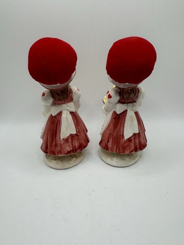 2 Vintage Schmid Porcelain Girl Pin Cushion/Thimble Holder. Japan - Picture 3 of 9