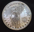 Lady Liberty E Pluribus Unum Flag Bullion-999 Silver 1 Ounce Oz Art Round Coin
