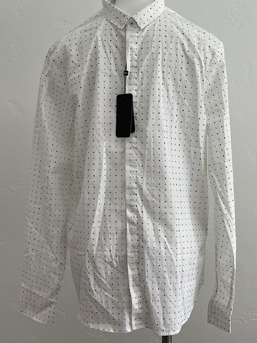 AX Armani Exchange Mens White Long Sleeve Shirt XL Slim $90 - Picture 7 of 11