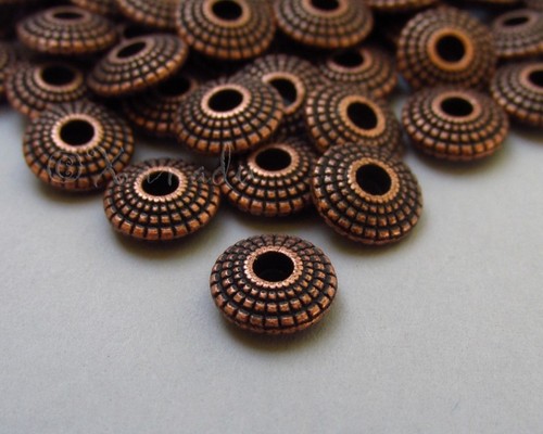 Antiqued Copper 8mm Saucer Spacer Beads B5937 - 20, 50 Or 100PCs - Picture 1 of 6