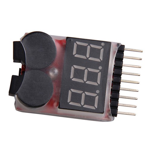 1-8S Buzzer Lipo Alarm Warner Schutz Checker Voltage Pieper LED Buzzer - Bild 8 von 10