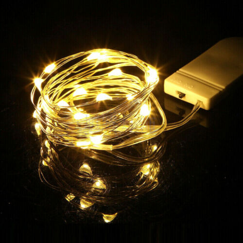 Fairy String Lights Micro Rice Copper Wire Xmas Light 10 LED Battery Operated - Picture 2 of 24