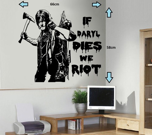 The Walking Dead/Norman Reedus Daryl Dixon Zombies Wall Art Sticker/Decal  - Picture 1 of 5