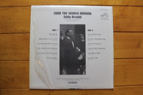 EDDY ARNOLD LP 12" RECORD "TURN THE WORLD AROUND" RCA VICTOR STEREO VG+ - Picture 2 of 4