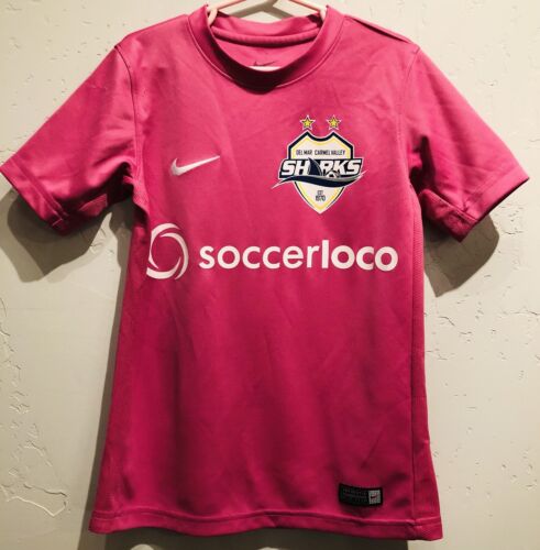 Nike•soccerloco•DEL MAR Cali SHARKS•Women’s Junior’s Sz XS~#7 Soccer Jersey•EUC