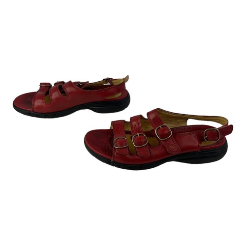 Structured By Clarks Women’s 7.5 Comfort Sandals Shoes Red 86335 READ - Picture 4 of 17